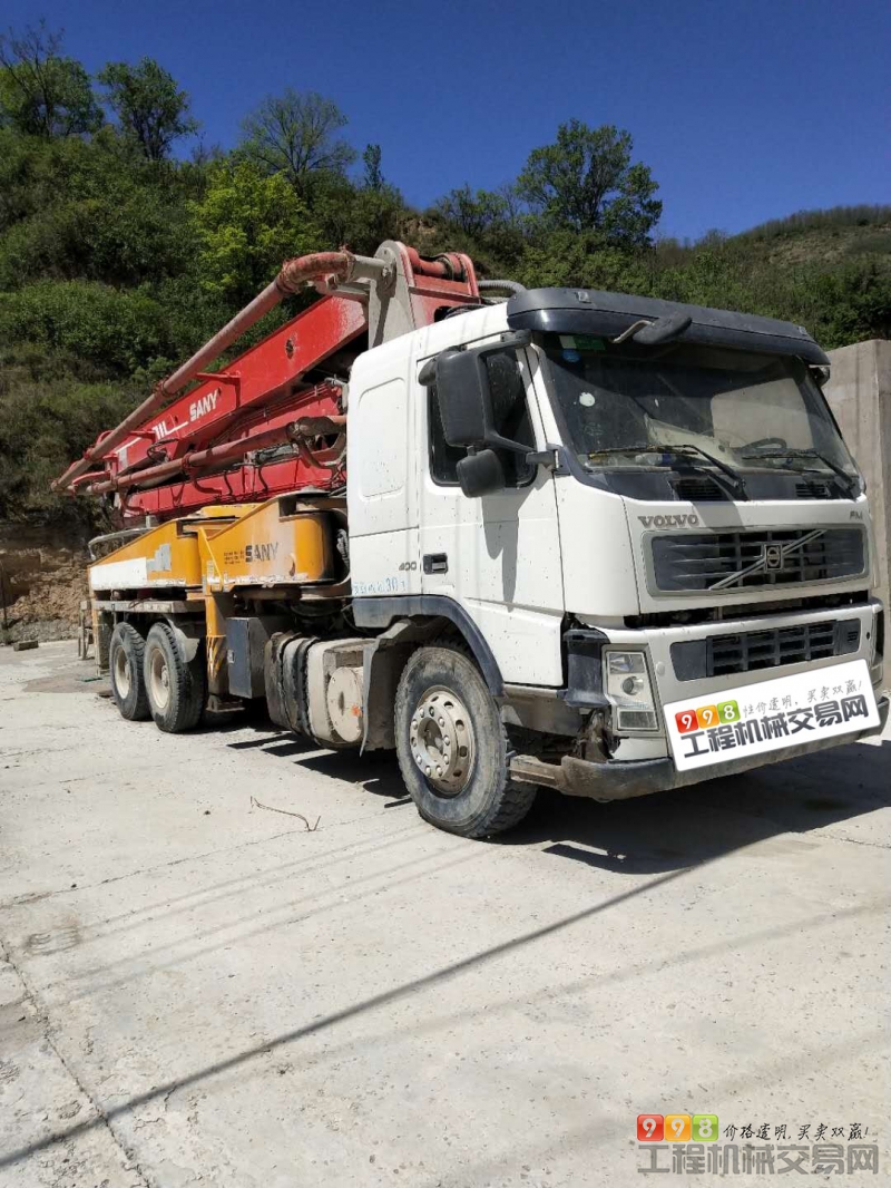 出售08年三一沃尔沃37米泵车_二手泵车转让_混凝土设备_998工程机械
